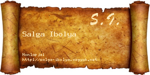 Salga Ibolya névjegykártya